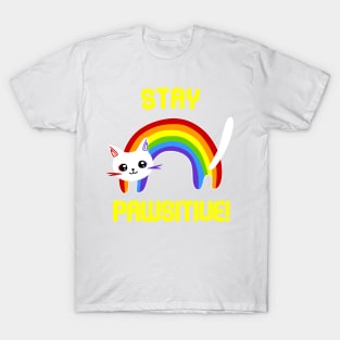 Stay PAWsitive! Motivational T-Shirt